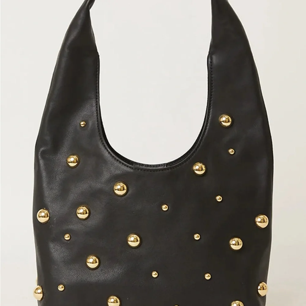 B-Low the Belt Black Bag with Gold Accents - Picture 2 of 6